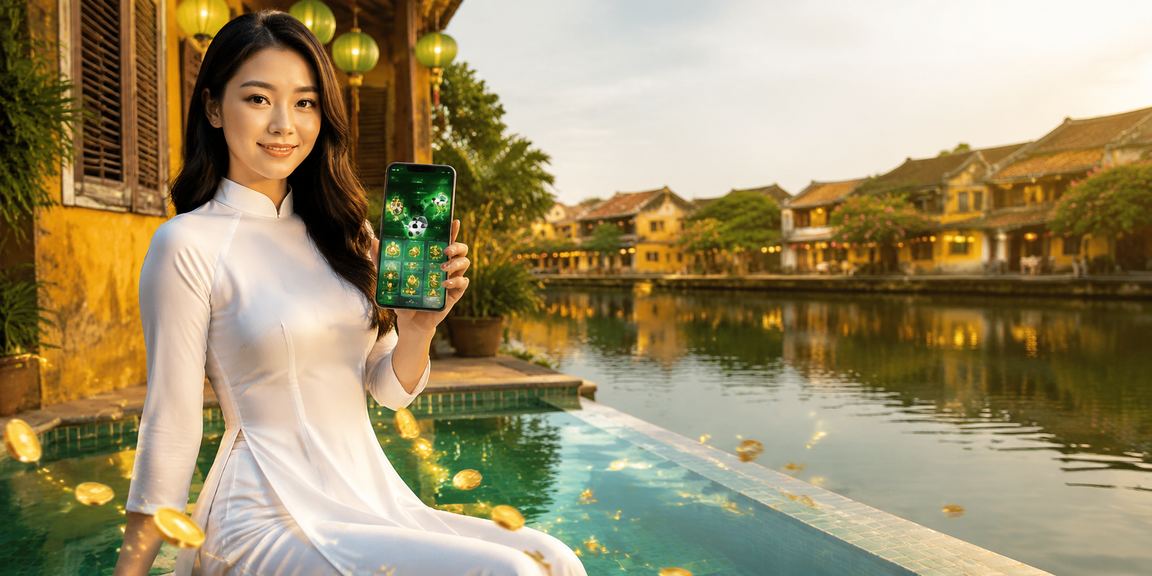 Người dùng tại Hội An mở app casino m310 và kiểm tra danh sách voucher khuyến mãi đang có